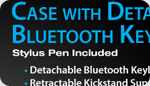 New - iPad 2 Case with Detachable Bluetooth Keyboard