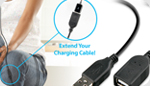 Naztech USB 2.0 Extension Cable - Extend Your Reach!