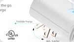 2.1a Dual USB Ultra Rapid Charger - Mfi & UL Approved